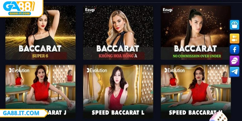 Đánh giá giao diện chơi Casino của GA88 về bố cục